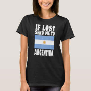 Camiseta Argentina Flag Design Se perdido me envie para Arg