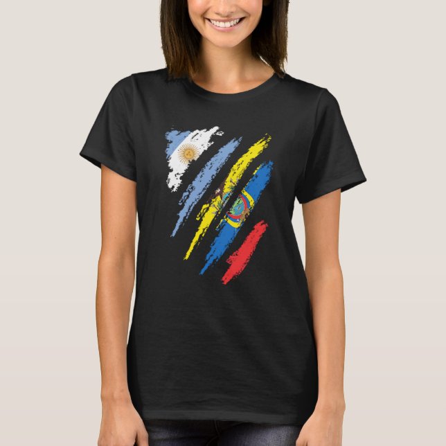 Camiseta Argentina Flag Ecuador Grown Patriot Country Strip (Frente)