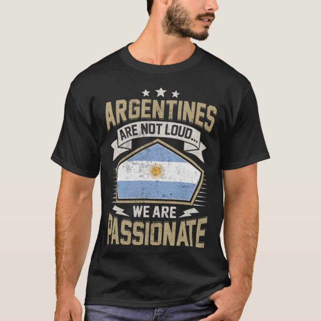 Camiseta Argentina Flag Passionate Argentinians Girls & Wom (Frente)
