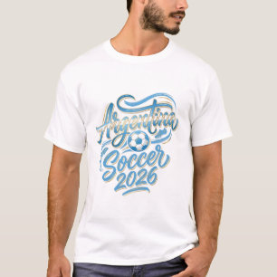 Camiseta Argentina Futebol 2026 Futebol Negrito País Tipogr