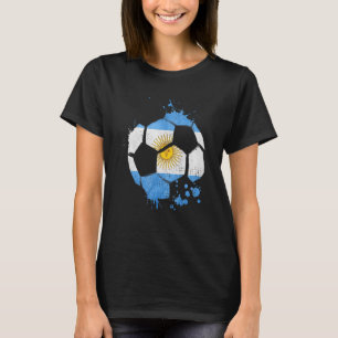 Camiseta Argentina Futebol Gráfico Argentina Bandeira S