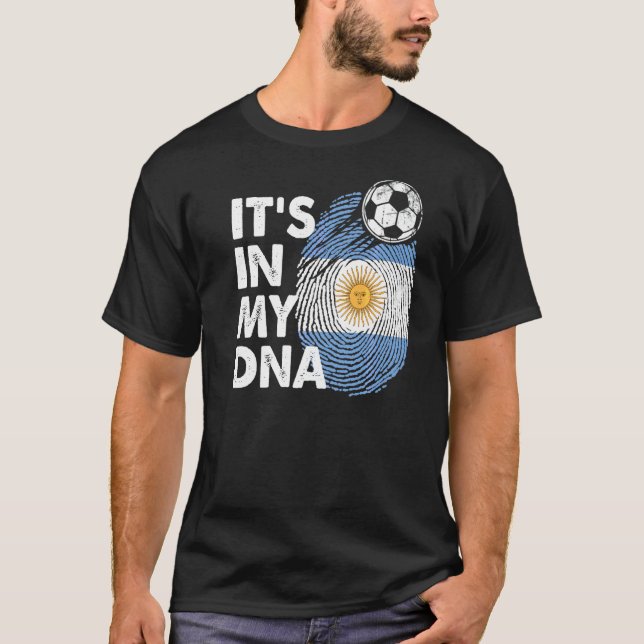 Camiseta Argentina no meu Dna Argentino Flag Team Argentino (Frente)
