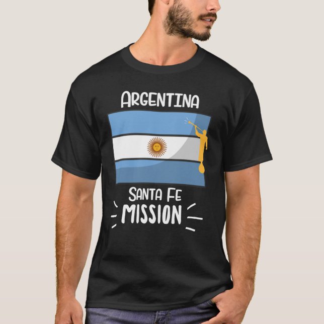 Camiseta Argentina Papais noeis Fe Mórmon LDS Missão Missio (Frente)