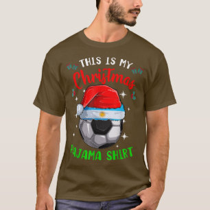 Camiseta Argentina Soccer 2022 Santa Hat This Is My Christm