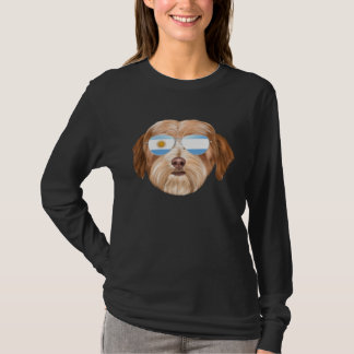 Camiseta Argentinian Flag Havanese Dog Argentina Pocket