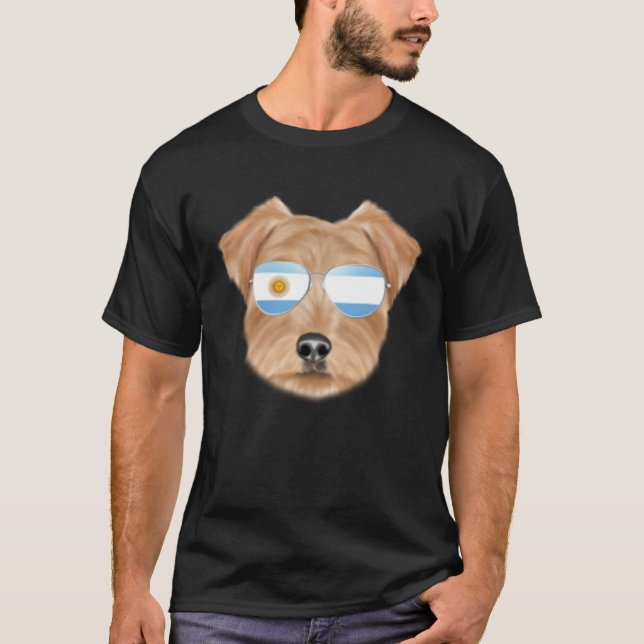 Camiseta Argentinian Flag Norfolk Terrier Dog Argentina Poc (Frente)