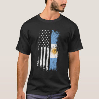 Camiseta Argentino American Flag T Shirt Argentina Usa Sh