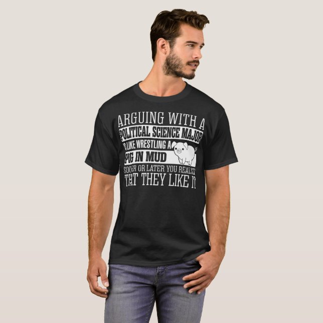 Camiseta Argumentação com o major LikeWrestling da ciência (Frente Completa)