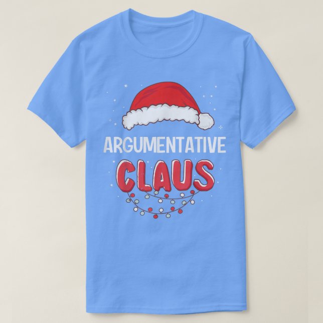 Camiseta Argumentativo Papai Noel de Natal Correspondendo C (Frente do Design)