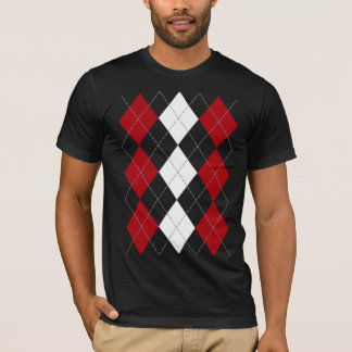 Camiseta Argyle: "Camisa da inocência do vermelho carmesim"