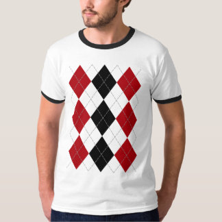 Camiseta Argyle: Dos "camisa do contraste carmesins" (luz)
