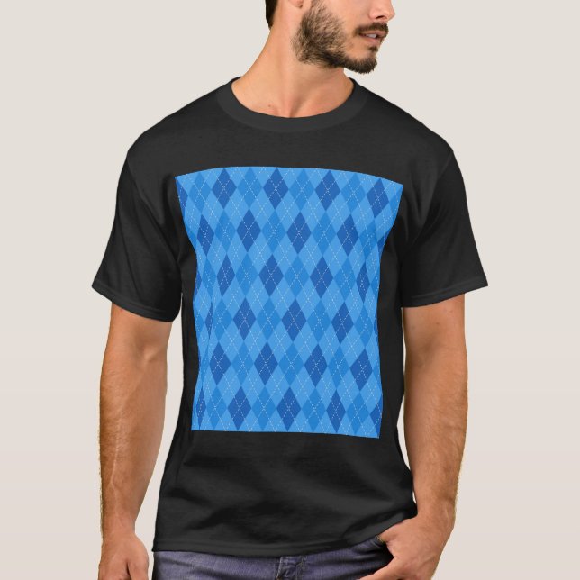 Camiseta Argyle Moderno Chic, Argyle Clássico Aconchegante (Frente)