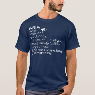 Camiseta Aria Nome Aria Definição Aria Nome Femfeminino Ari