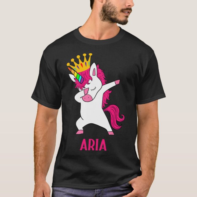 Camiseta ARIA Personalizada Dabbing Unicorn Queen (Frente)