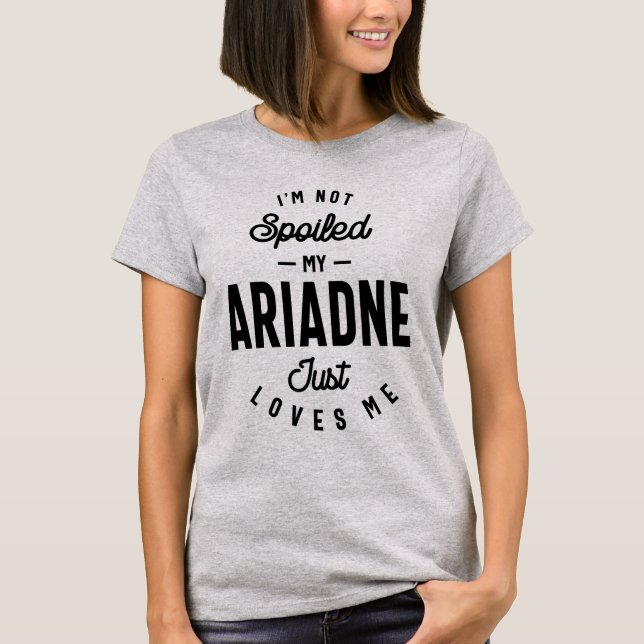 Camiseta Ariadne Personalizado Nome Aniversário Presente (Frente)