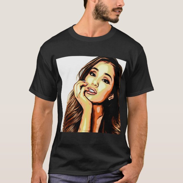 Camiseta Arianna Grande Foto Face Design (Frente)