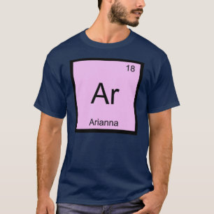 Camiseta Arianna Nome Química Elemento Tabela Periódica