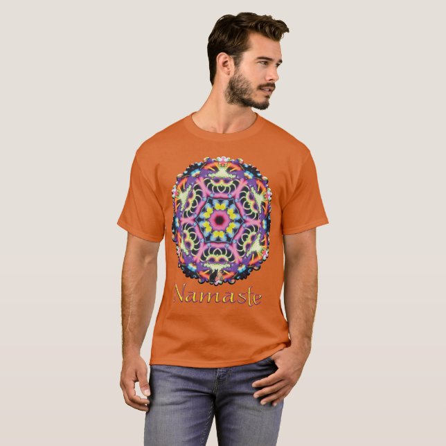 Camiseta Ariel Namaste Caleidoscópio (Frente Completa)