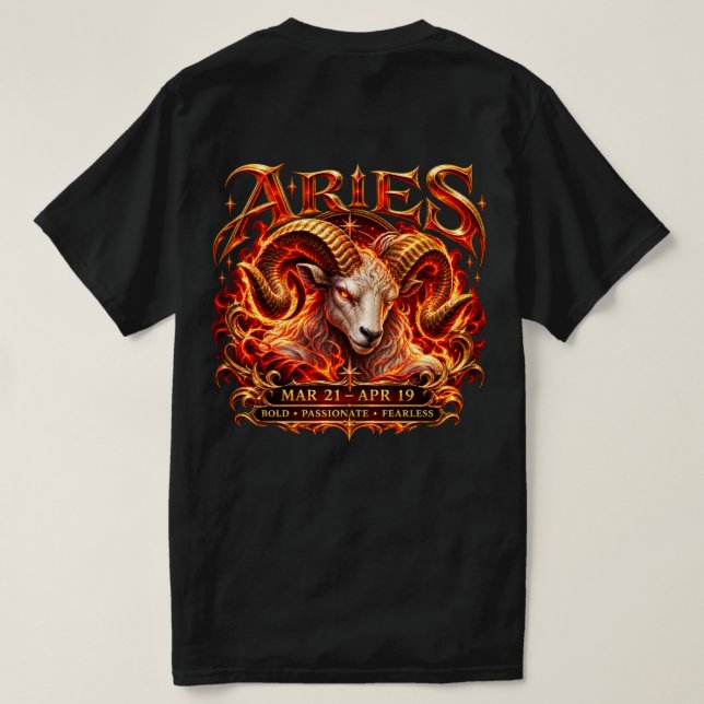 Camiseta Áries (Verso do Design)