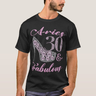 Camiseta Aries 30 & Fabulosamente Sparkly High Heels 30