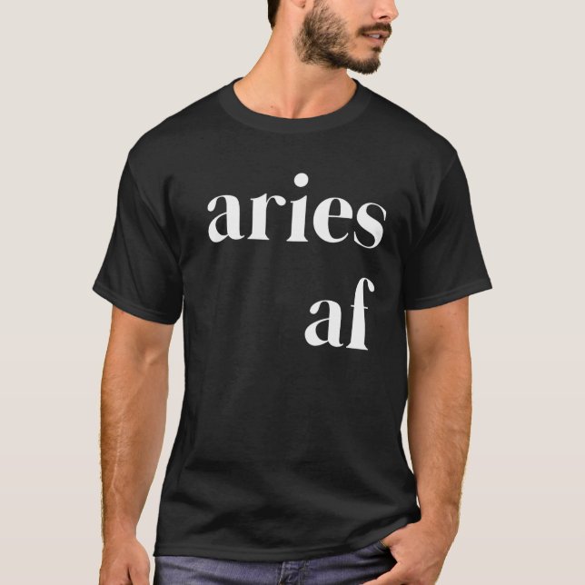 Camiseta Aries AF Womens Mens Engraçado Astrologia Zodiac B (Frente)