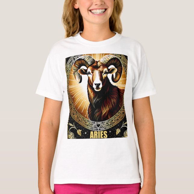 Camiseta Aries astrologia Sinal Zodiak (Frente)