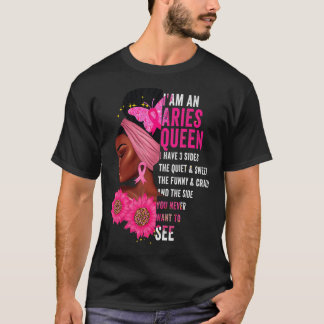 Camiseta Aries Black Queen I Tem 3 Sides April Girl Women