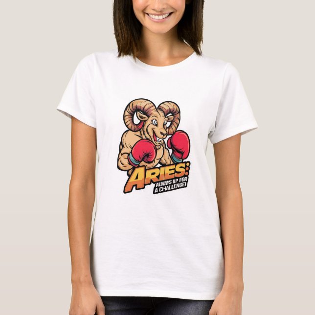 Camiseta Aries Boxing Ram - Sempre para um Desafio! (Frente)