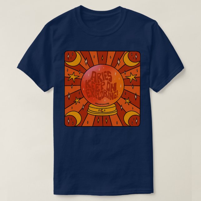 Camiseta Aries Crystal Ball (Frente do Design)