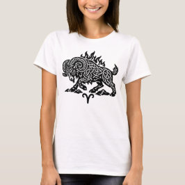 Camiseta Aries Fire‑Ram – Celtic Haunted Ink Zodiac