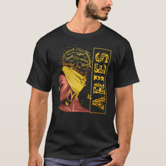 Camiseta Aries Girl Birthday Leopard Melanin Afro Black Que