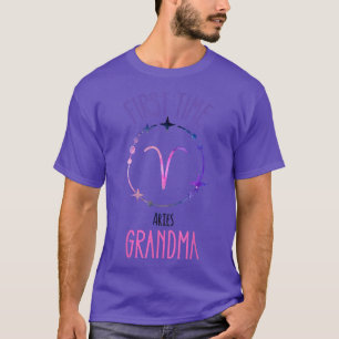 Camiseta Aries Grandma Zodiac Símbolo Primeira Vez Avó Ann