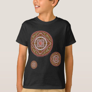 Camiseta Aries Mandala Kid e Baby Dark Shirt
