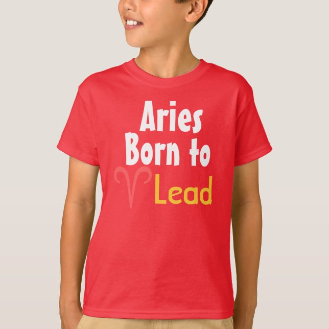 Camiseta Áries Nascido para Liderar (Frente)