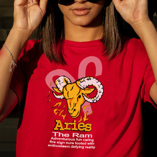 Camiseta Aries o t-shirt escuro astrológico do zodíaco da