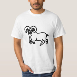 Camiseta Aries Outline Ram T‑Shirt – Strong Aries Energy 