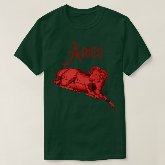 Camiseta Aries - Sinal Astrológico - Desenho de Constelação (Frente do Design)