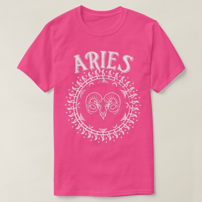 Camiseta Aries Sun - Símbolo Zodiac (Frente do Design)