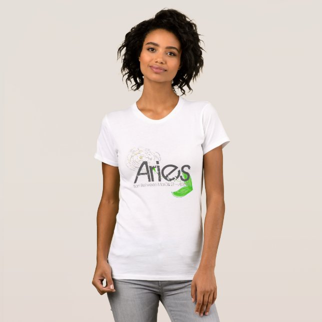 Camiseta Aries Tee-shirt Em Cor Branca De Gemstone (Frente Completa)
