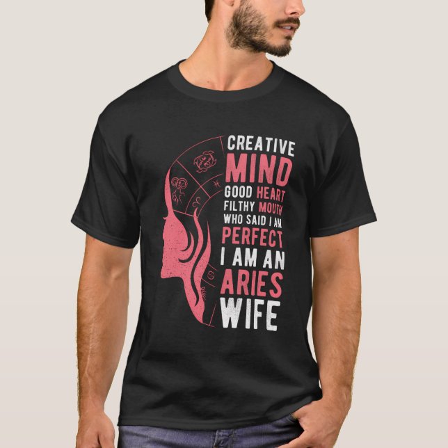Camiseta Aries Women Astrology Zodiac Wife Aries (Frente)