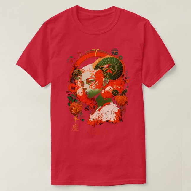 Camiseta Aries zodiac (Frente do Design)