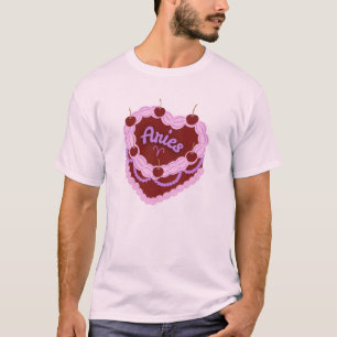 Camiseta Aries Zodiac Pastel Heart Cake