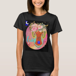 Camiseta Aries Zodiac Sinal de Horoscópio Astrologia Femini