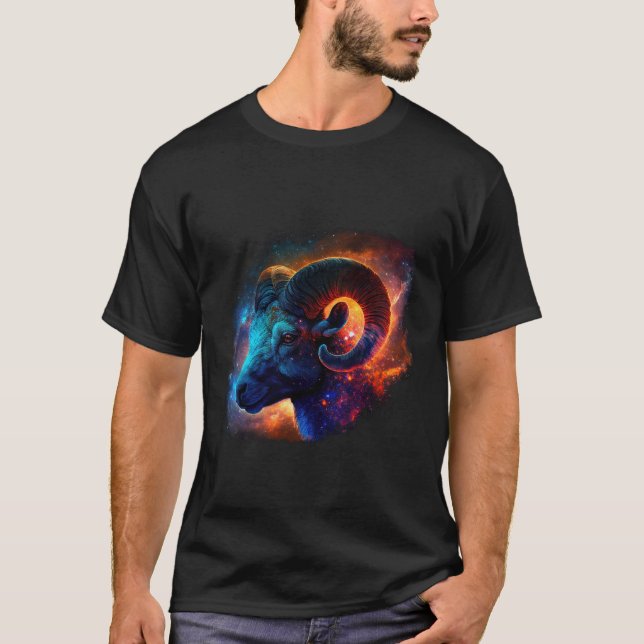 Camiseta Aries Zodiac Star Sign Basic T-Shirt (Frente)