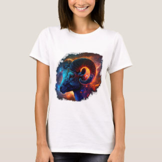 Camiseta Aries Zodiac Star Sign Woman's Basic T-Shirt