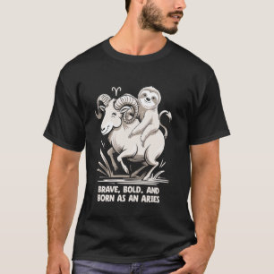 Camiseta Áries Zodíaco Soth Corajoso Ousado E Nasceu Áries