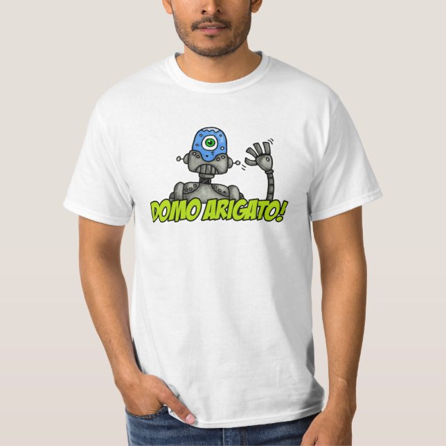Camiseta arigato do domo (Sr. roboto) (Frente)
