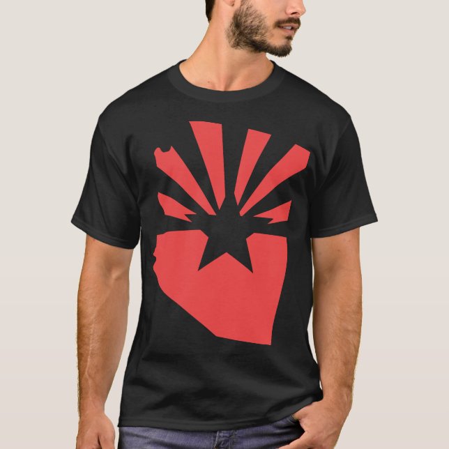 Camiseta Arizona 48 - Logotipo do indicador do Estado (Frente)