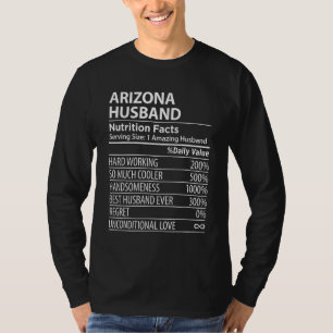 Camiseta ARIZONA AZ MARIDO Fatos Nutricionais Homens EUA Es