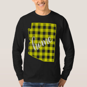 Camiseta Arizona Buffalo Xadrez Estado Nativo País Amarelo